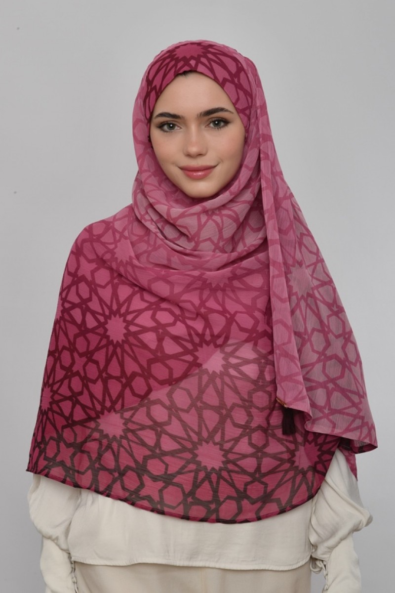 Yaqout - Printed Plus Crinkled Chiffon