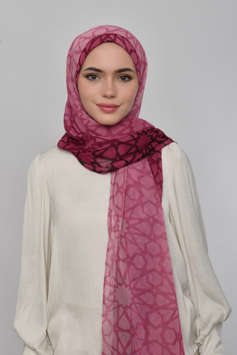 Yaqout - Printed Plus Crinkled Chiffon