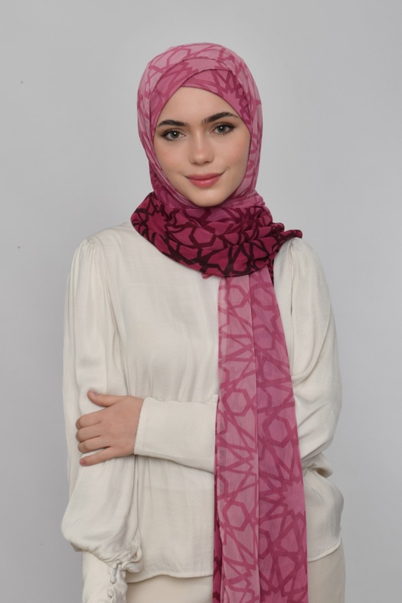 Yaqout - Printed Plus Crinkled Chiffon