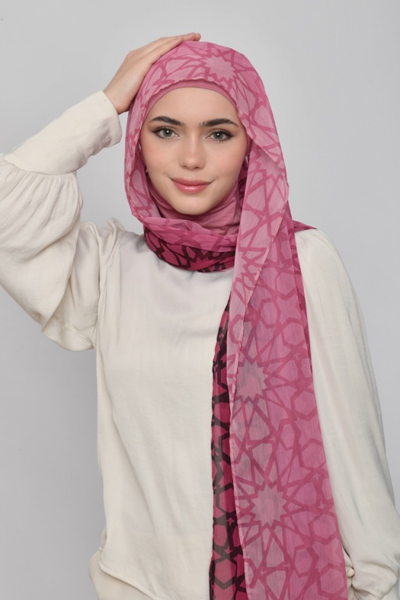 Yaqout - Printed Plus Crinkled Chiffon