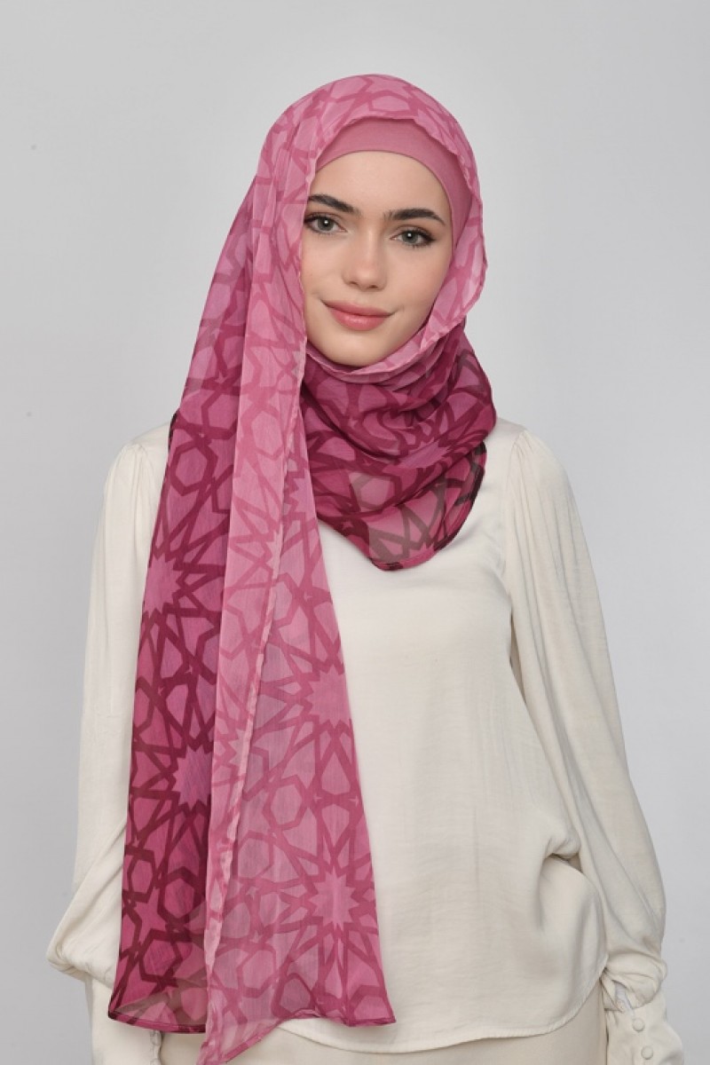 Yaqout - Printed Plus Crinkled Chiffon