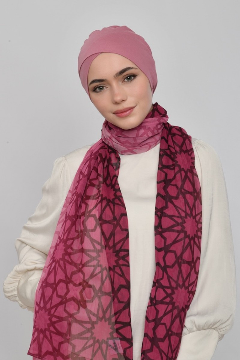 Yaqout - Printed Plus Crinkled Chiffon