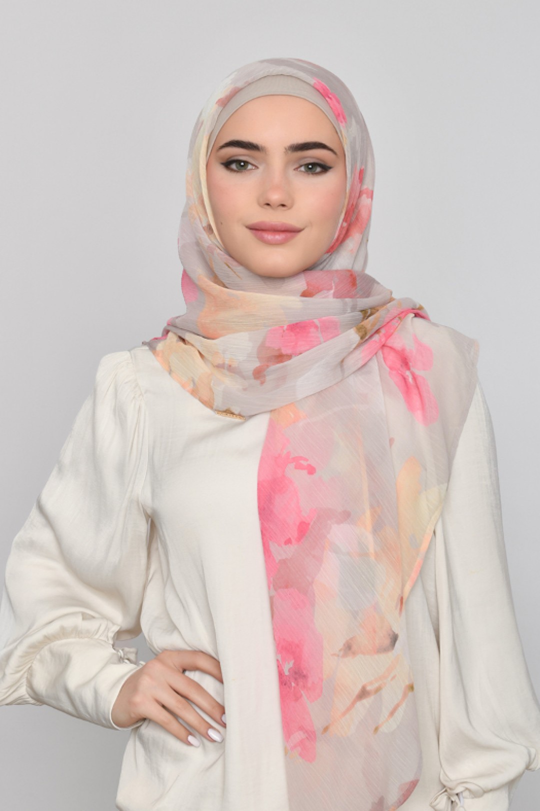 Zahra - Printed Crinkled Chiffon