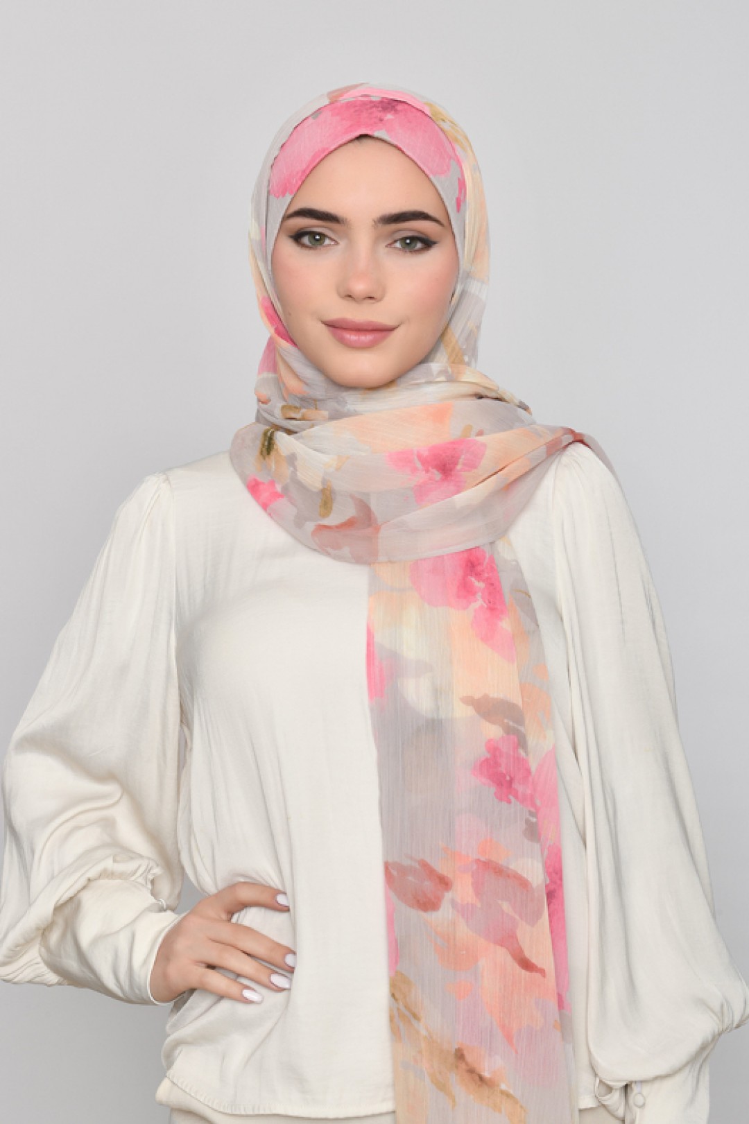 Zahra - Printed Crinkled Chiffon
