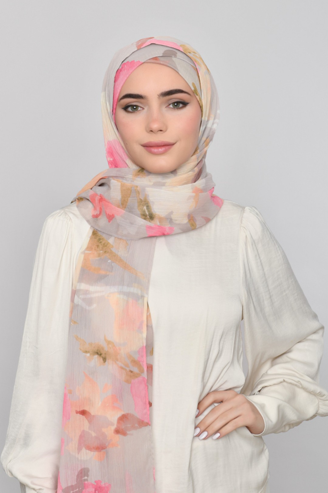 Zahra - Printed Crinkled Chiffon