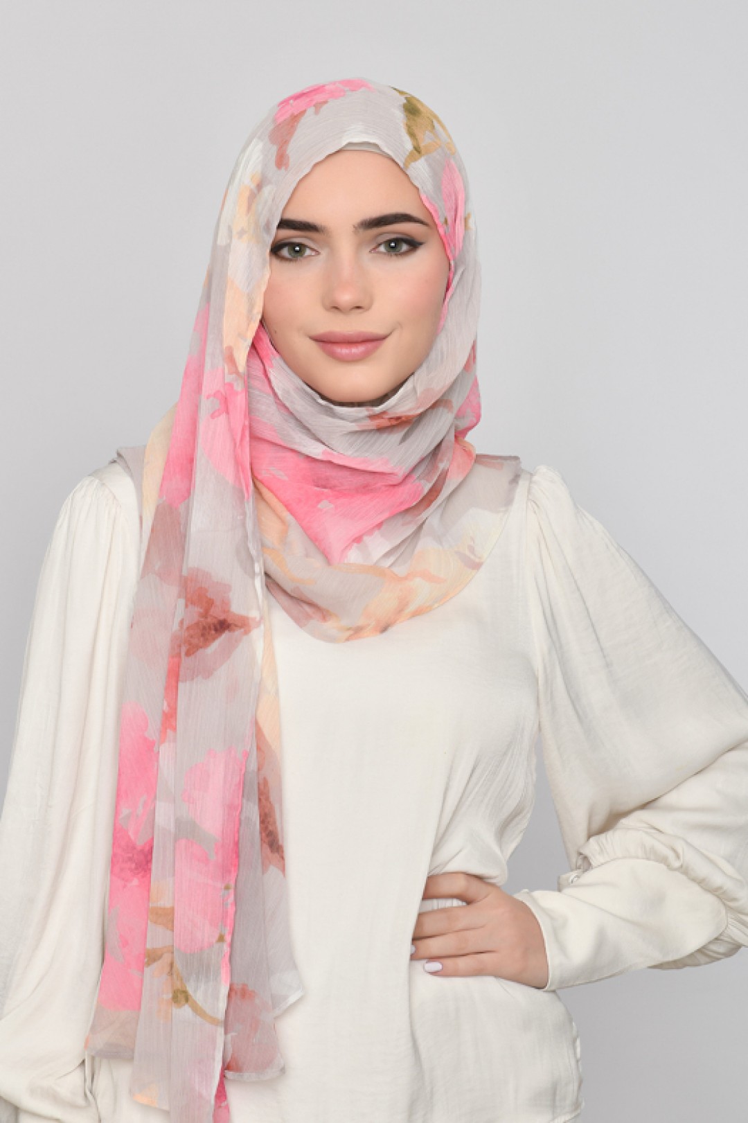 Zahra - Printed Crinkled Chiffon