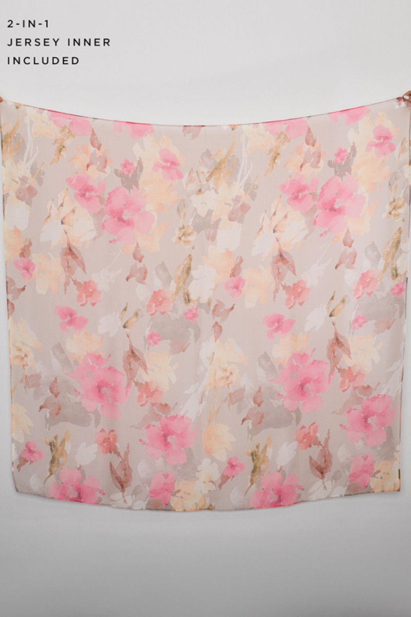 Zahra - Printed Crinkled Chiffon - Bucket Hat