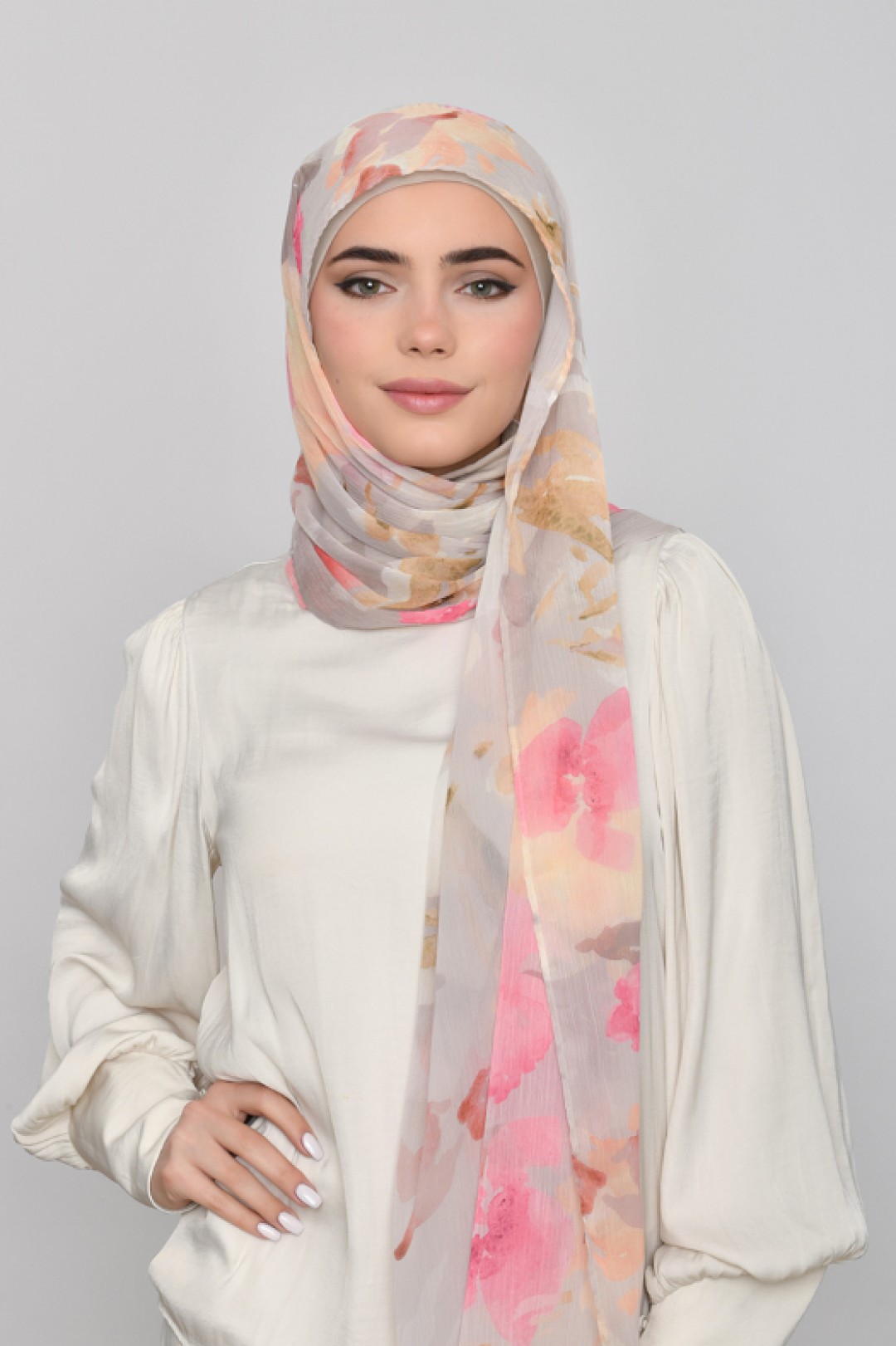 Zahra - Printed Crinkled Chiffon