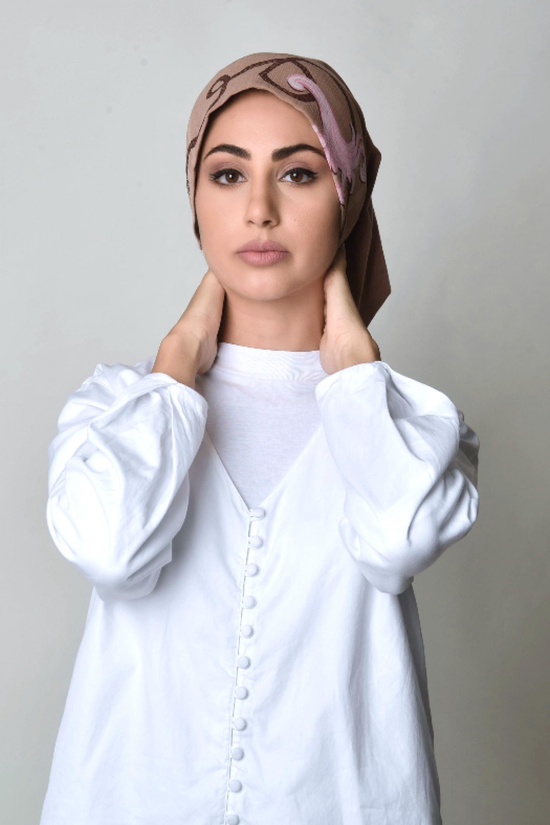 Mare Pink - Printed Crinkled Chiffon