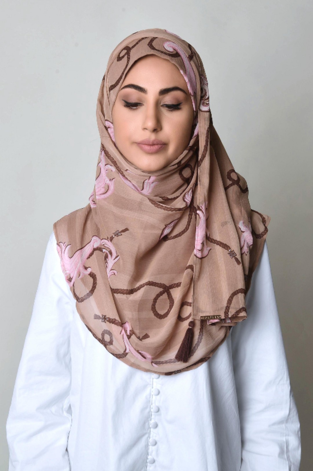 Mare Pink - Printed Crinkled Chiffon