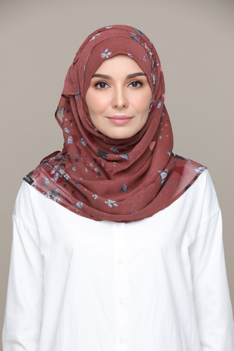 Rush Rust – Printed HD Smooth Chiffon