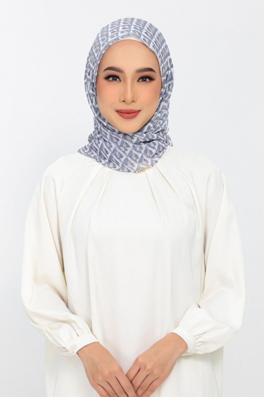 Hearts Gray - Plus Crinkled Chiffon