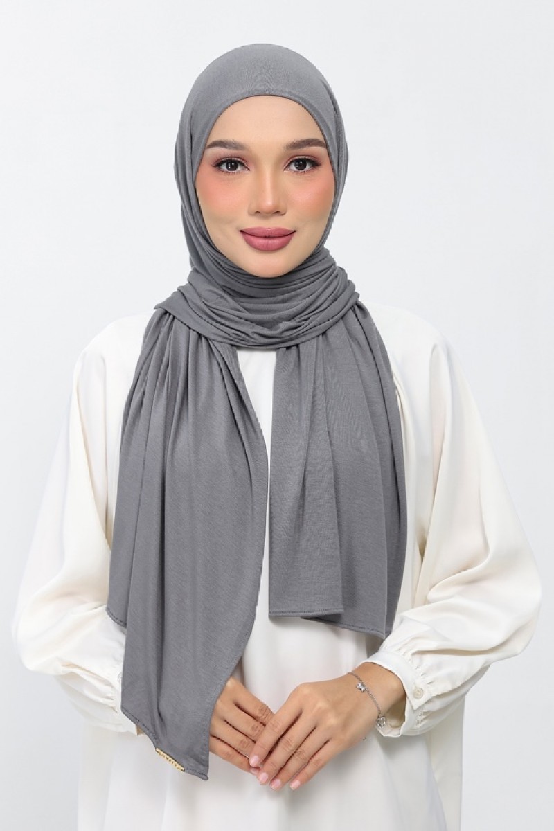 Dark Gray - Plain Micromodal Jersey