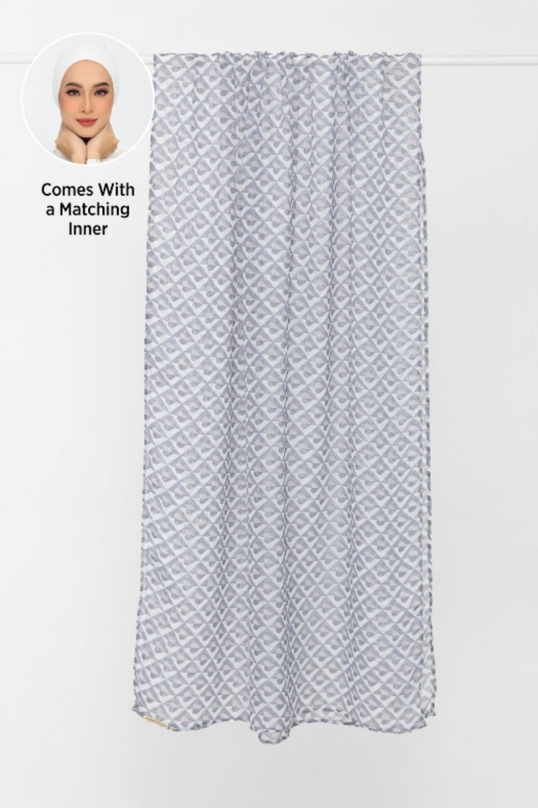 Hearts Gray - Plus Crinkled Chiffon