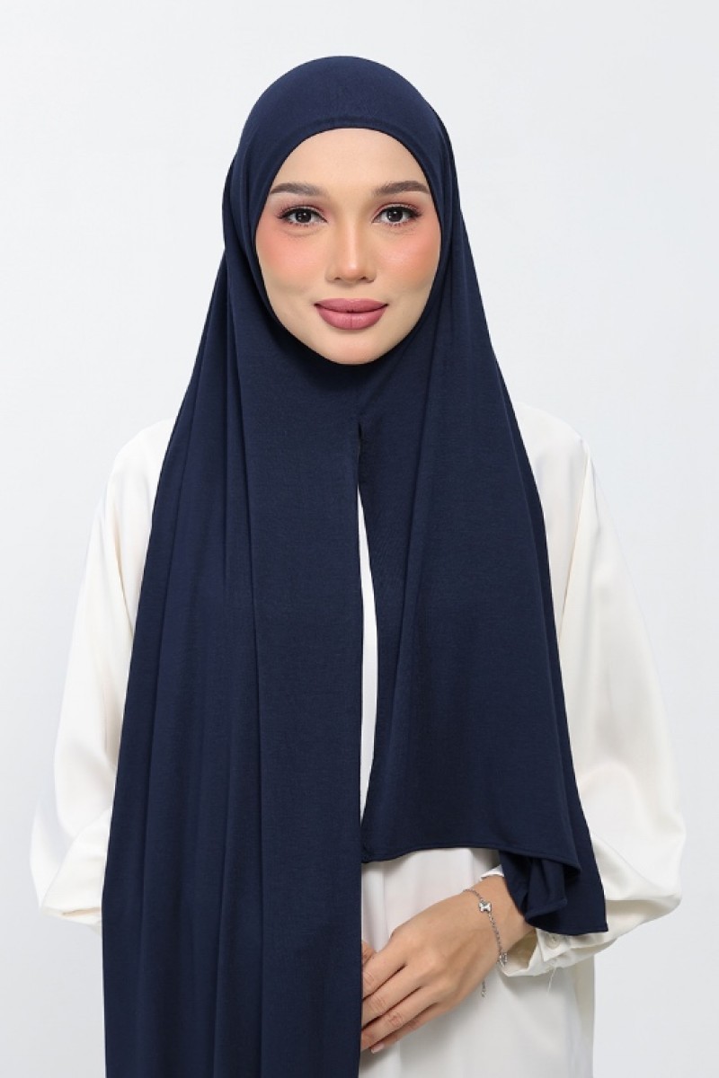 Navy - Plain Micromodal Jersey