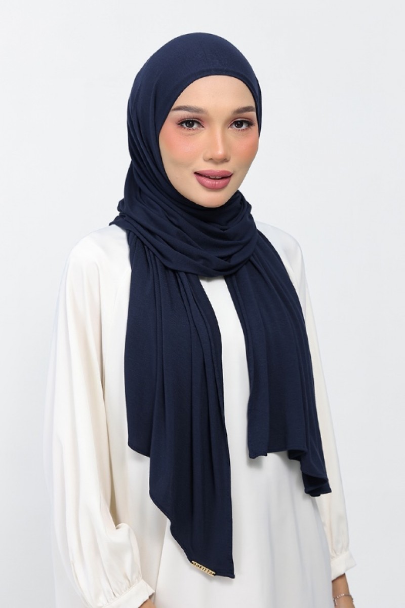 Navy - Plain Micromodal Jersey
