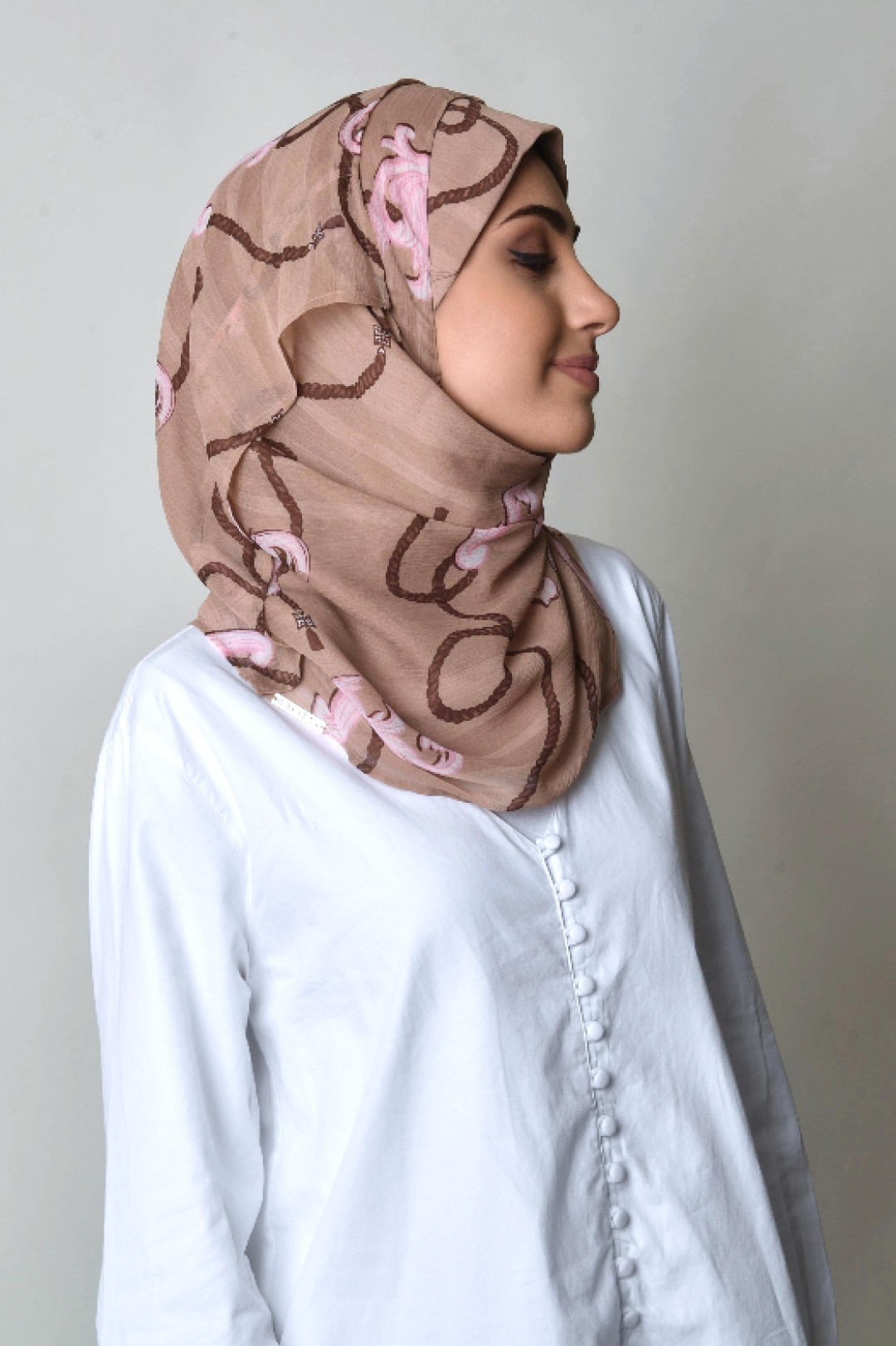 Mare Pink - Printed Crinkled Chiffon