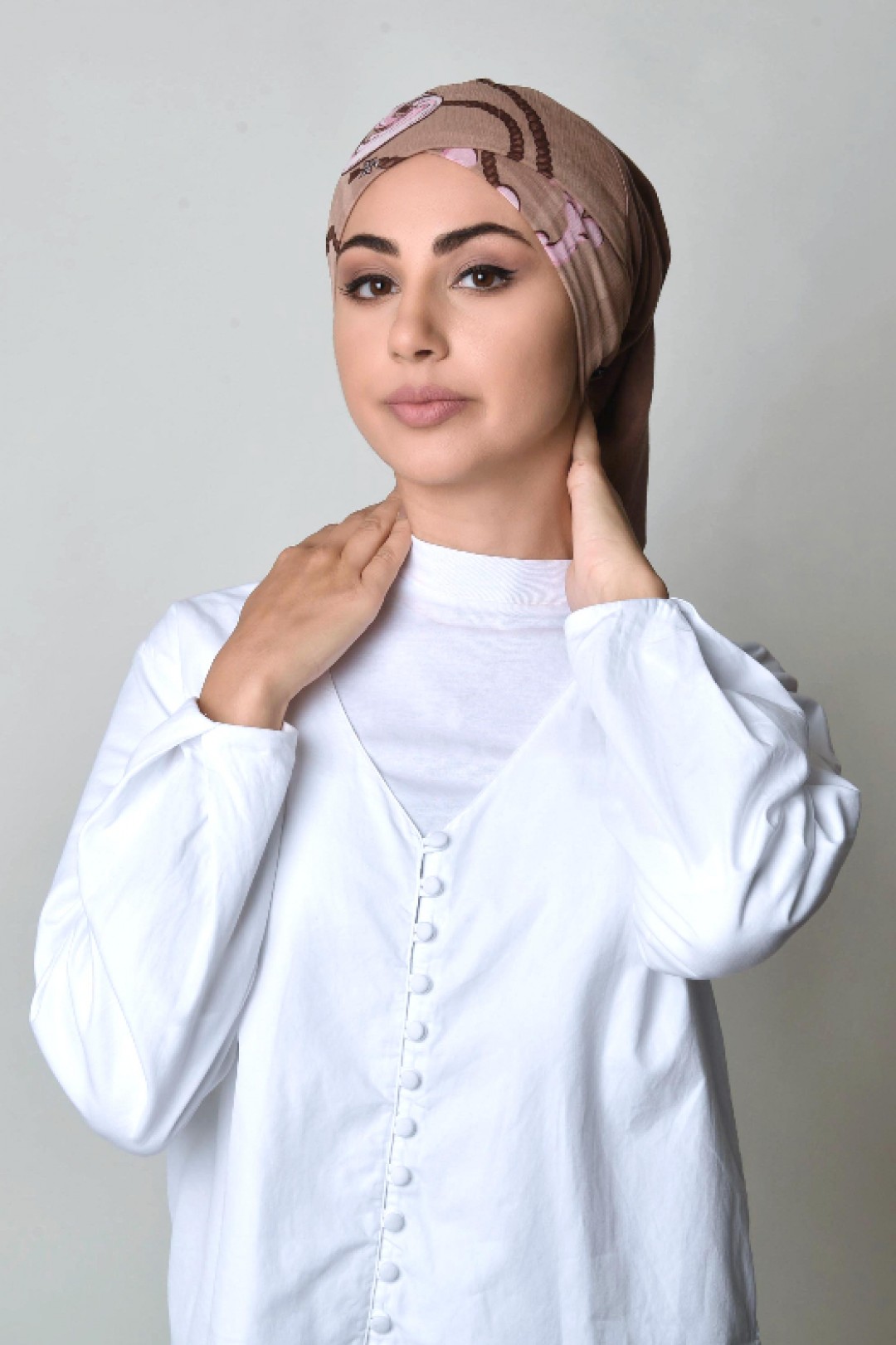 Mare Pink - Printed Crinkled Chiffon