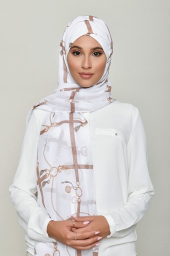 Buckle White - Printed Georgette - Freestyle X
