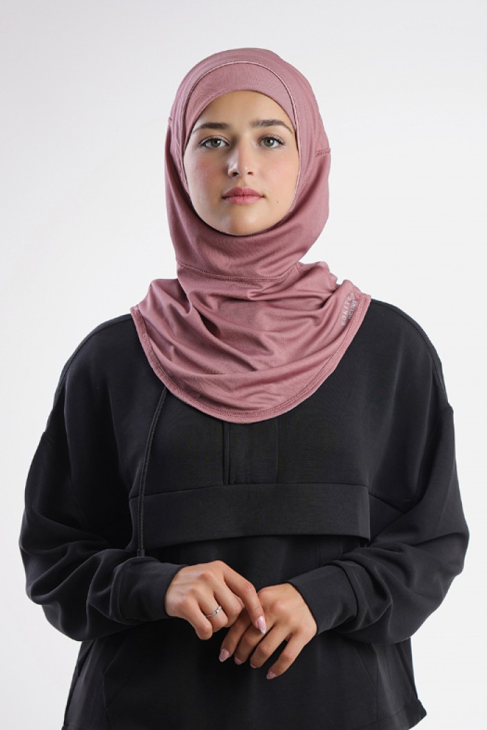 Cardio Hijab - Plain  Dual Functional Mesh (Dark Pink/ Light Pink) Reversible
