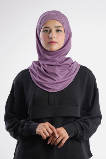 Cardio Hijab - Plain  Dual Functional Mesh (Dark Purple / Light Purple) Reversible