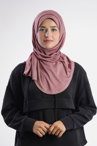 Gym Hijab - Plain Dual Functional Mesh (Dark Pink/Light Pink)