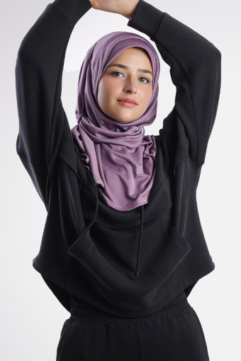 Gym Hijab - Plain Dual Functional Mesh (Dark Purple/Light Purple)