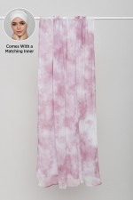 Pink Galaxy - Printed Plus Crinkled Chiffon