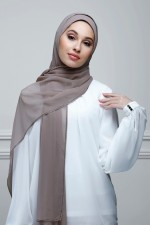 Rosewood - Plain With Charms Georgette