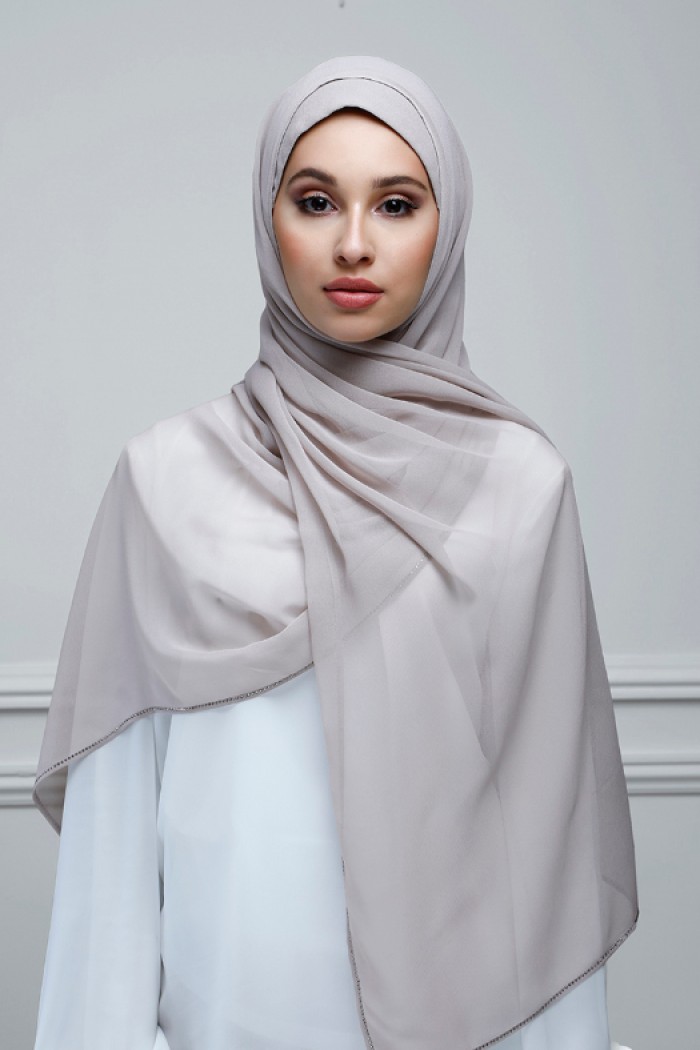 Atmosphere - Plain With Crystals Georgette