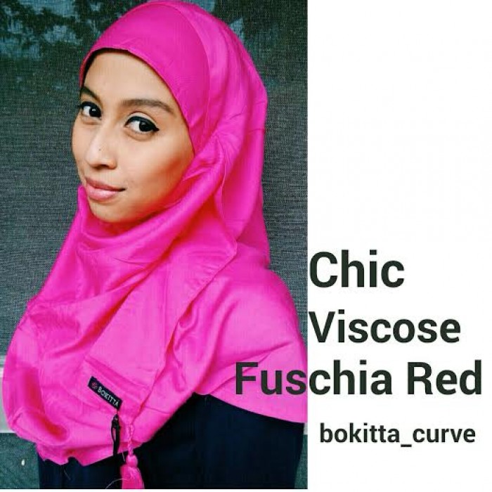 Fuschia Red - Plain Viscose - Chic